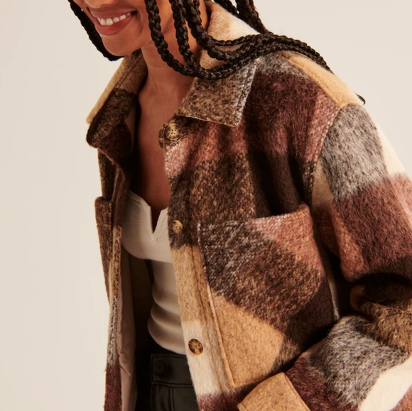 ABERCROMBIE & FITCH: Cozy Shacket - Picture 6 of 8